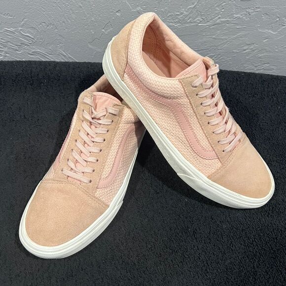 🔥 Vans Old Skool Woven Check Spanish Villa Suede Canvas Shoes Women Sz 10 - EUC - Picture 3 of 13